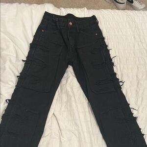 Amazon Kids Black Distressed Jeans
